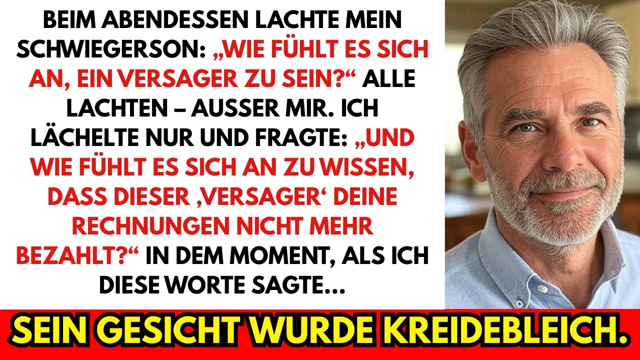 Beim Essen lachte mein Schwiegersohn: „Wie fühlt es sich an, ein Verlierer zu sein?“ Ich fragte...