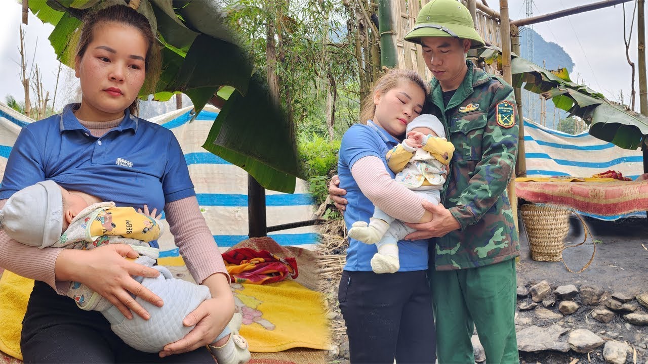 Single mom 17 years old - eats cassava - Husband returns from the army to visit his