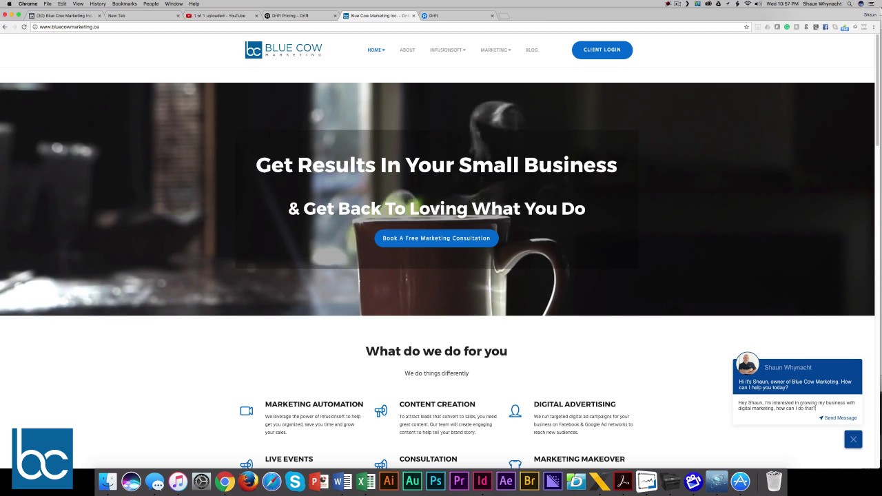 Add LIVE chat to your website with Drift for FREE
