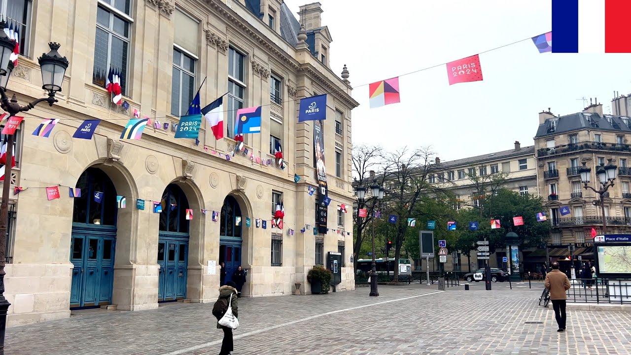 🇫🇷☁️【HDR 4K】Paris Walk - Place d’Italie to Bd Saint Germain via Austerlitz & Pont de Sully(Nov 2024)