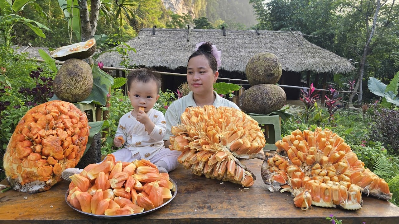 The process of making jackfruit fritters and jackfruit rolls with meat | Ly Thi Ca