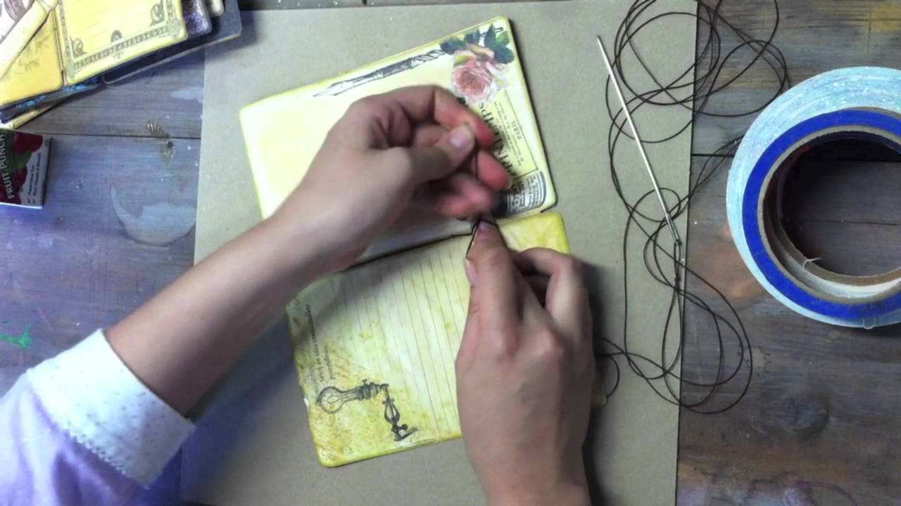 Scrapbooking with Marion" Coptic Stitch"  April Printable Journal