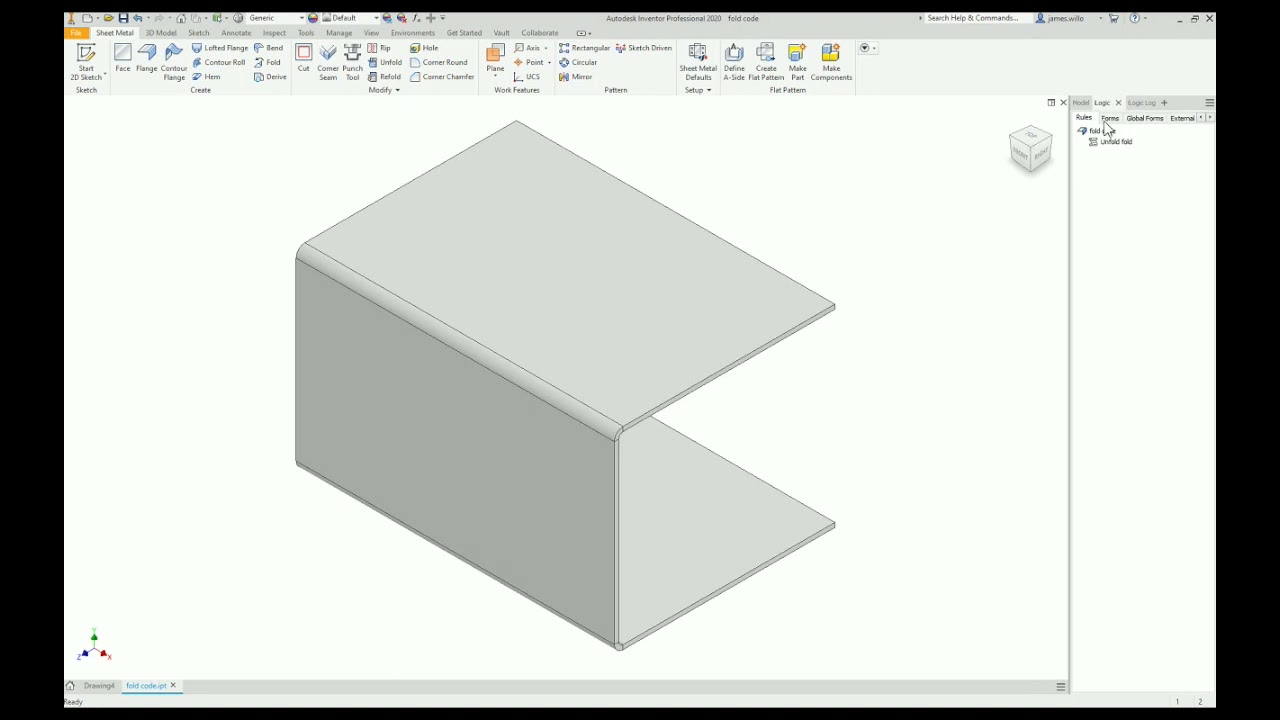 Inventor: Auto create a flat pattern for your drawings