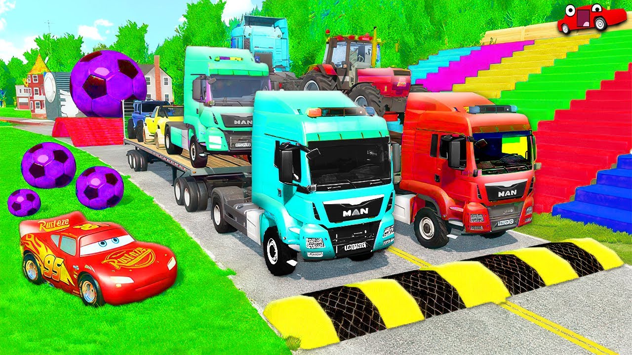 Long Massive Truck vs Speed Bumps – Impact Physics Crashes (BeamNG) EP.8 🔧