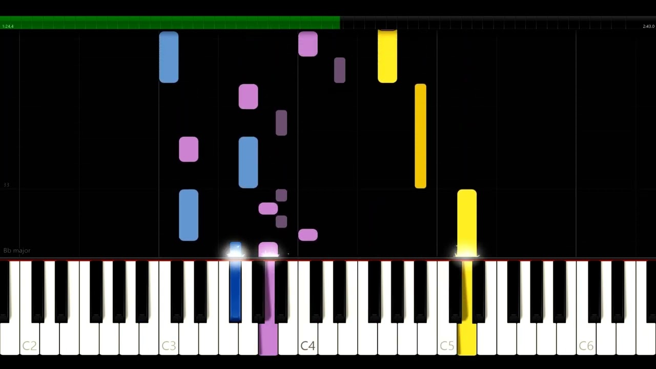 Ach bleib bei uns, Herr Jesu Christ - BWV 649 - J.S. Bach - Synthesia HD 60 fps