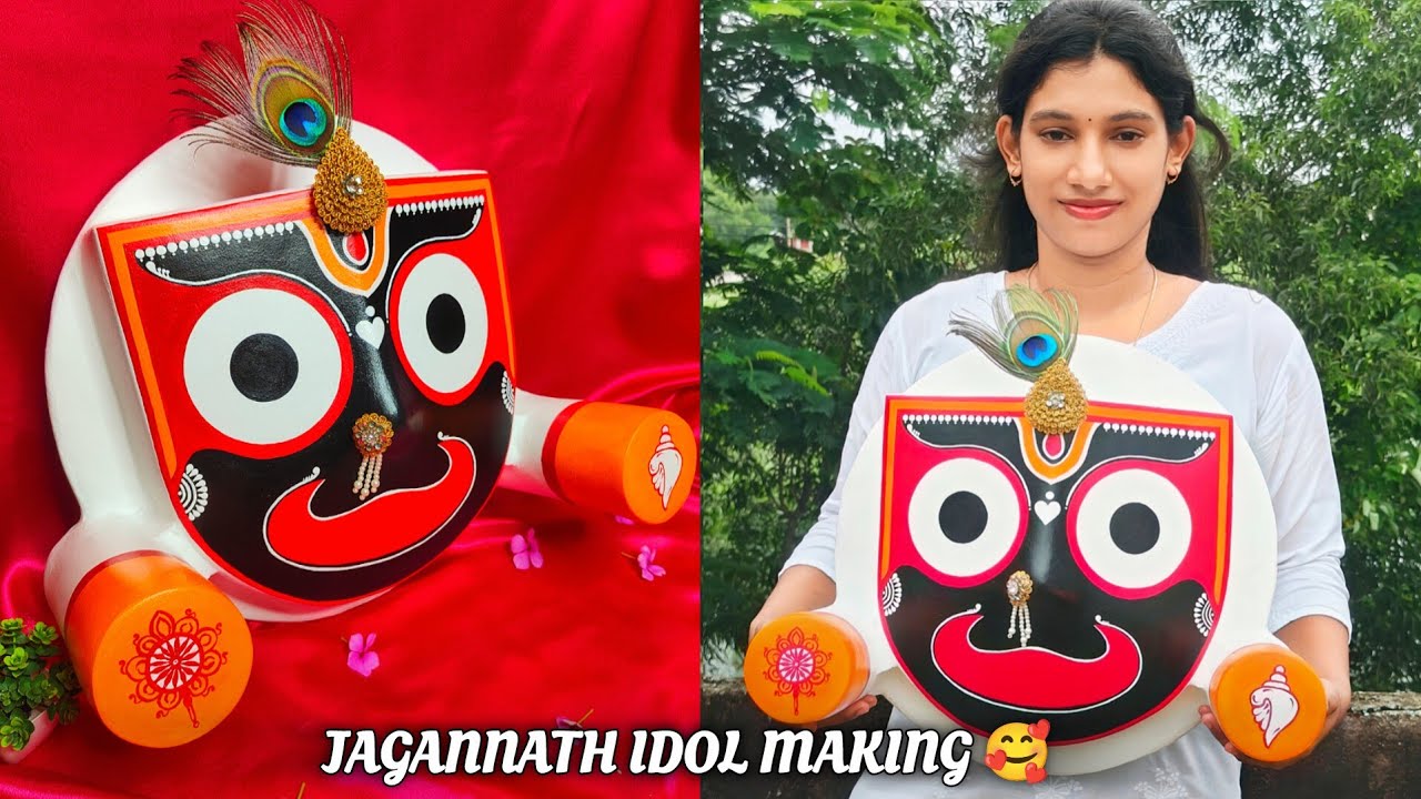 How to make Lord Jagannath || Jagannath Idol Making From Cardboard || Lord Jagannath Murti 