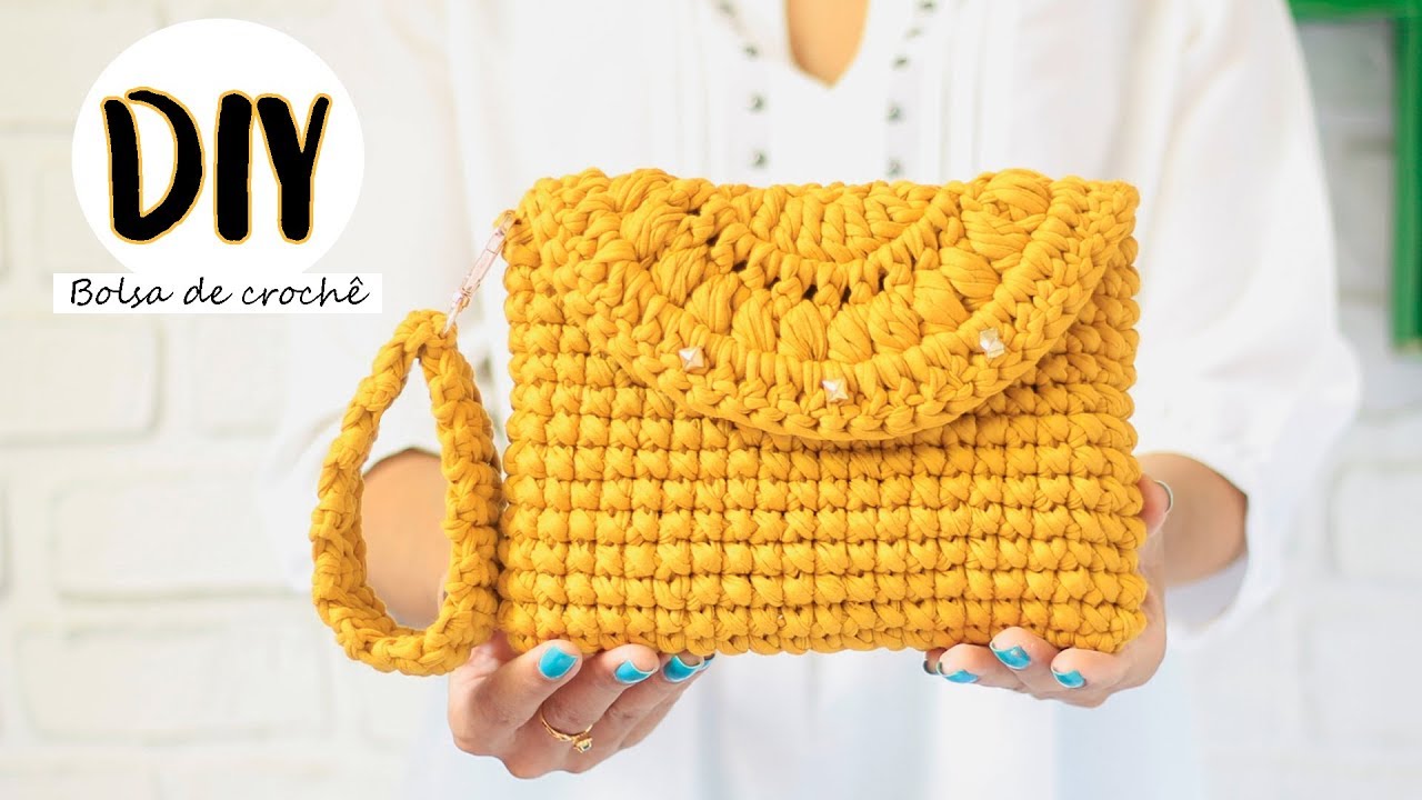 Bolsa de crochê - Como fazer bolsa carteira/ clutch - Crochet bag