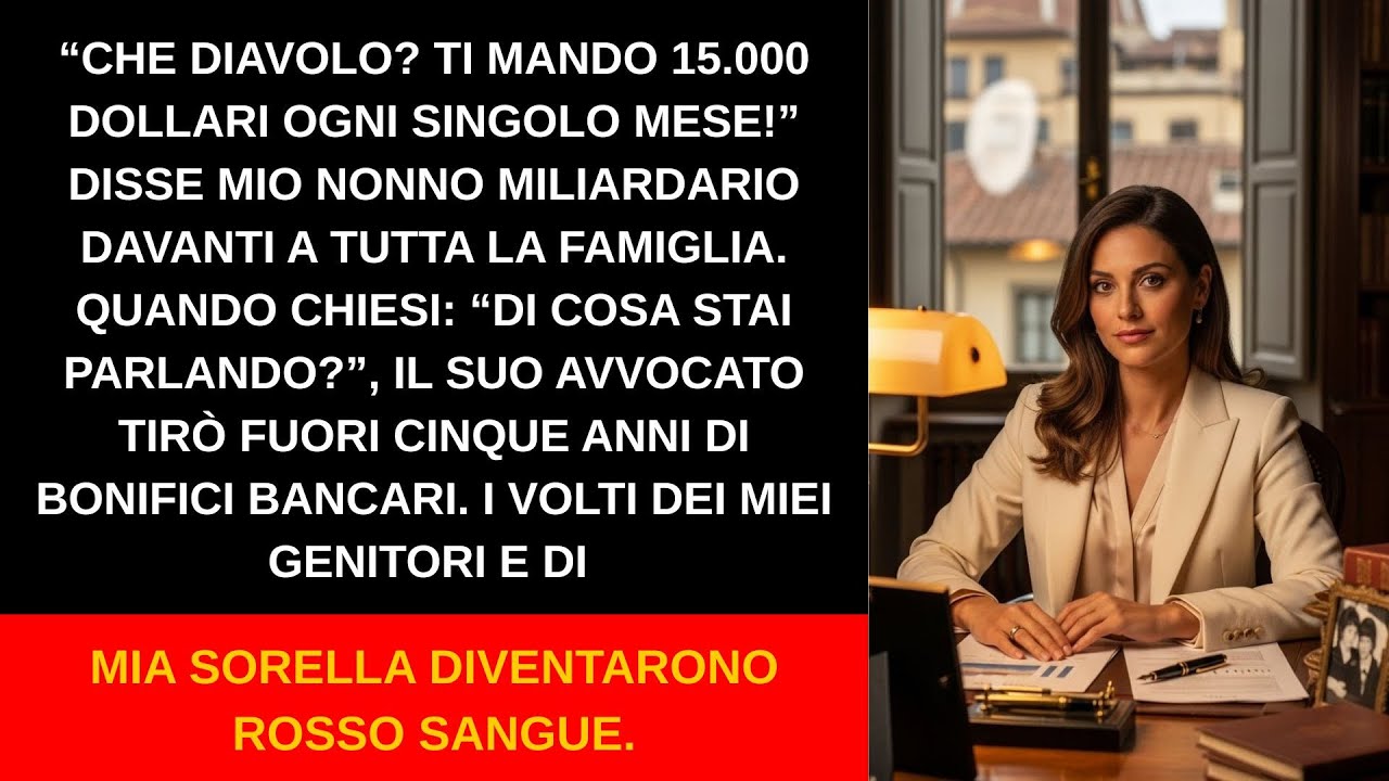 A Cena, Mio Nonno Milionario Disse: “Ti Mando $15.000 Al Mese Per L’Affitto.”