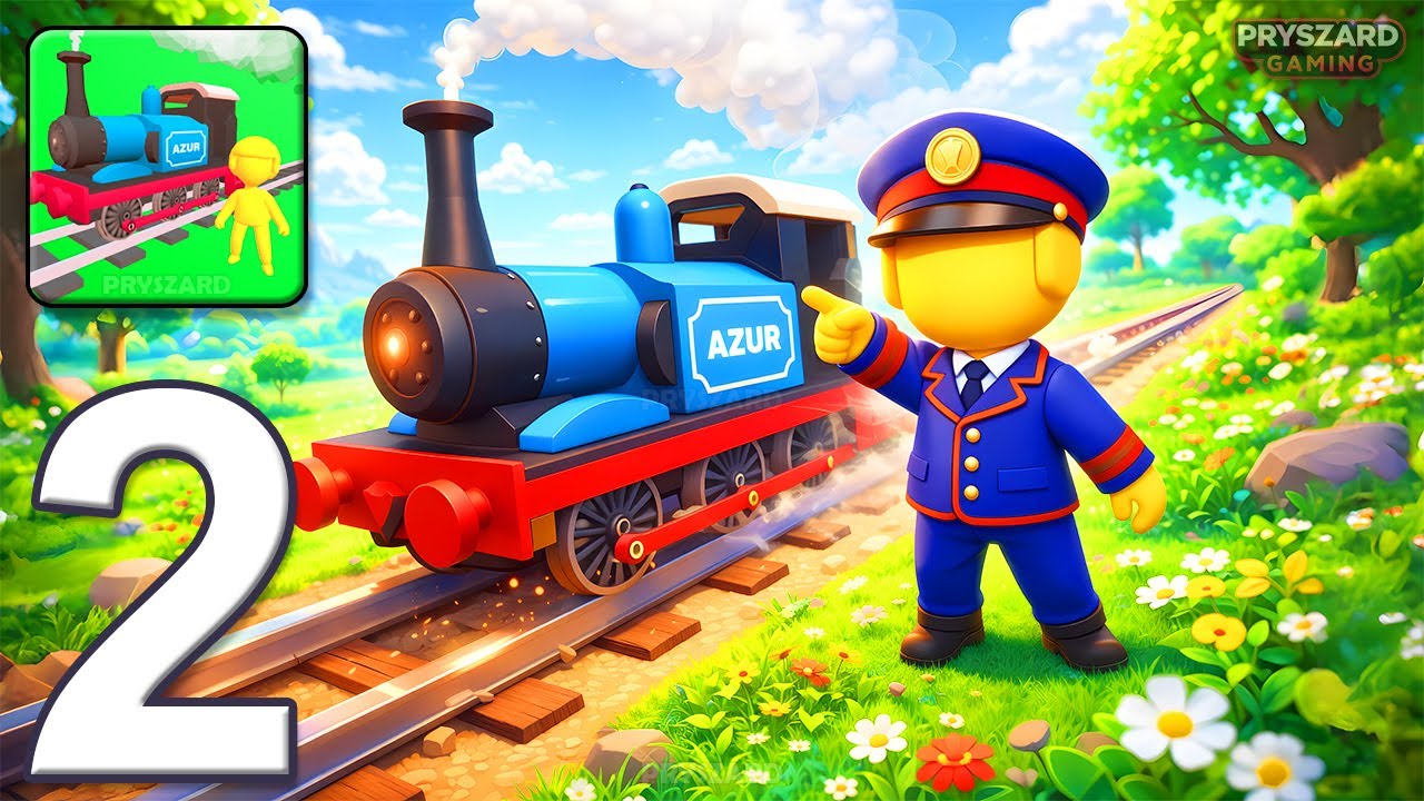 Rail Lands - Gameplay Walkthrough Part 2 - Build Tracks Ride the Train (iOS, Android)