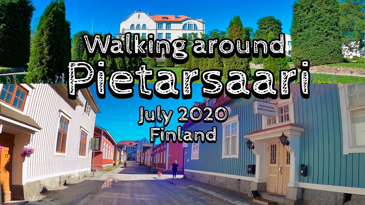 Walking around Pietarsaari, July 2020, Finland [4K]