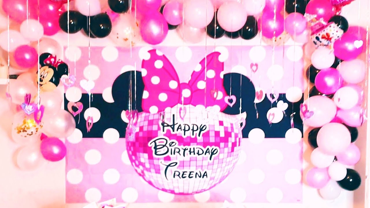 MINNIE MOUSE THEME PARTY DECORATION|| INDOOR PARTY ||
