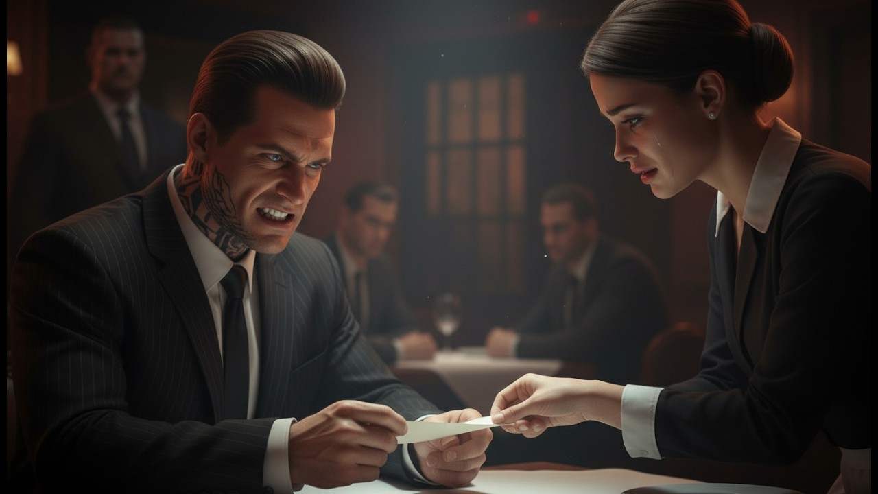 WAITRESS SLIPPED A NOTE WHICH READ  “YOUR MEN ARE TRYING TO KILL YOU”  INTO THE MAFIA BOSS’S HAND