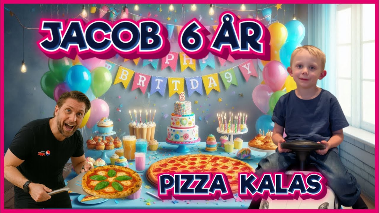 Jacob FYLLER 6 ÅR 🎉 – Får DRÖMPRESENTER & Hembakad PIZZA!
