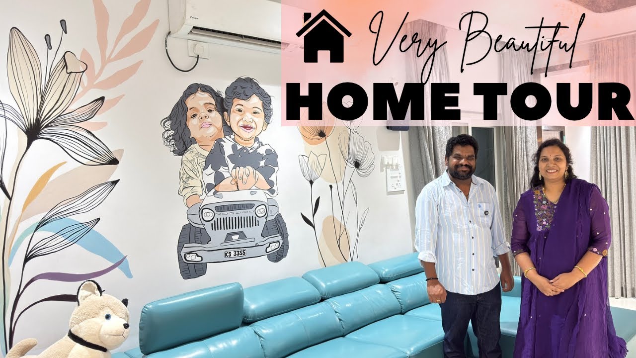 HOME TOUR | REQUESTED VIDEO | 2600 sft 3BHK With Trendy Beautiful Decor Ideas |  Mee sandhya |