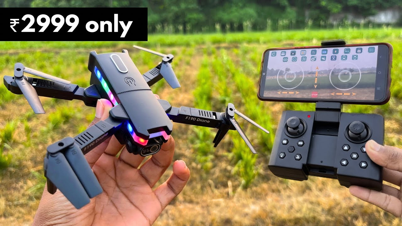 DRONES WALLAH F190 FOLDABLE MINI CAMERA DRONE UNBOXING & REVIEW | ₹2999 ONLY