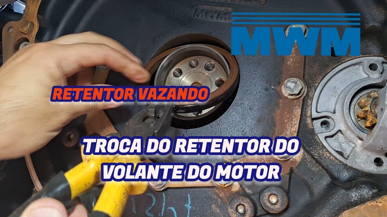 🔴COMO TROCAR RETENTOR DO VOLANTE DO MOTOR MWM DICA COMPLETA DE COMO TROCAR O RETENTOR.