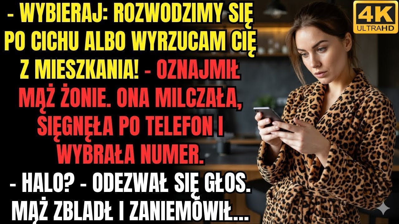 Mąż postawił ultimatum w sprawie rozwodu, ale żona wybrała numer i on zaniemówił