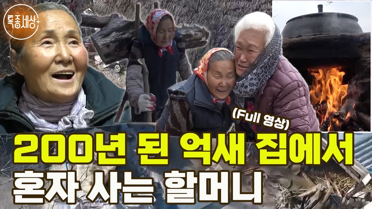 [특종세상] 지리산 해발 700m, 200년 된 억새 집에서 혼자 살고 있는 할머니 MBN 190111 방송 [Full영상]