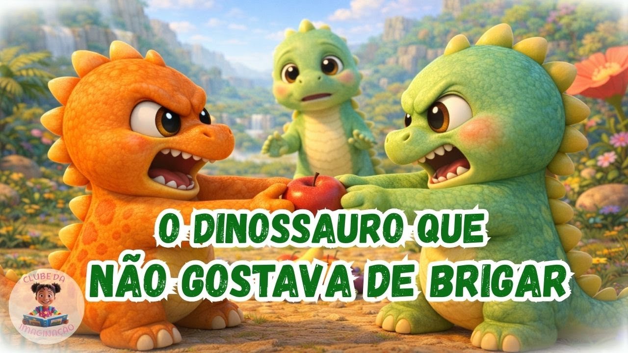 O Dinossauro que Não Gostava de Brigar 🦖 História Infantil | Clube da Imaginação 