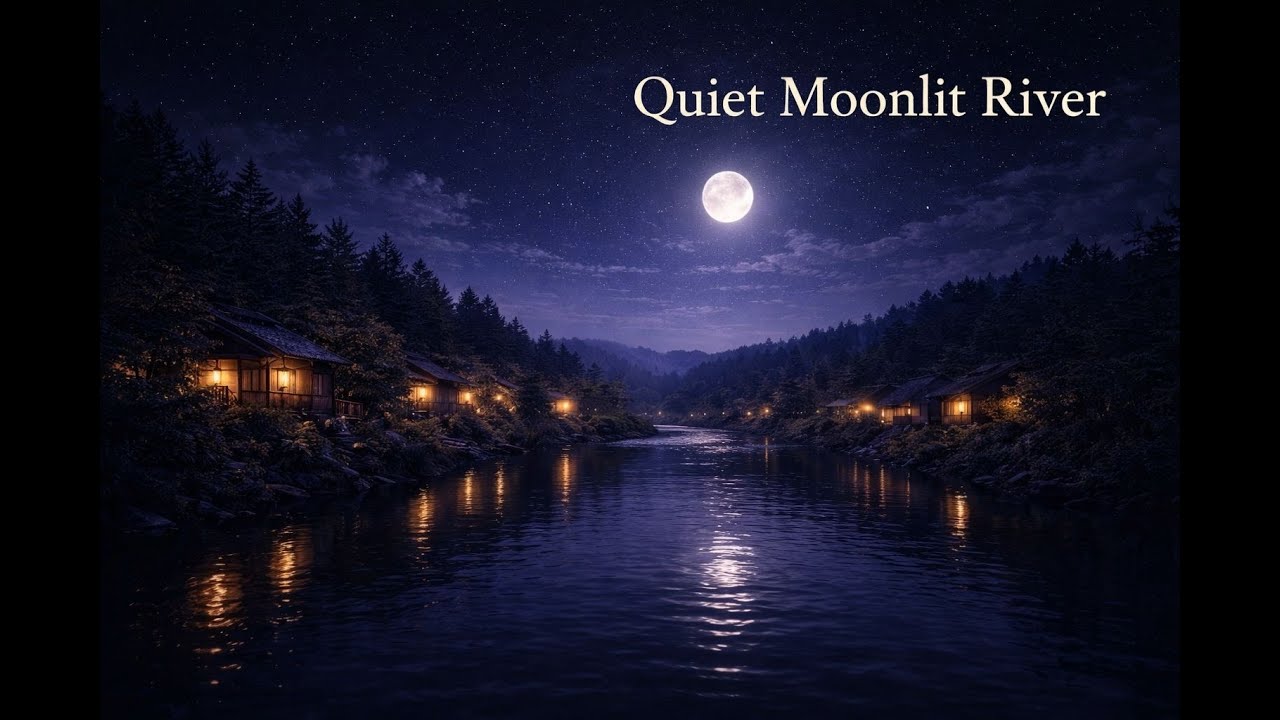 Quiet Moonlit River 🌙 Deep Ambient Night for Sleep