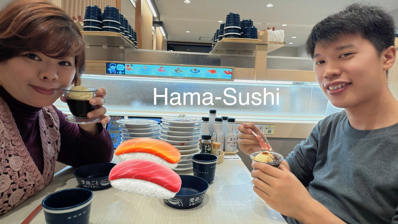 Eating at Hama-Sushi🍣