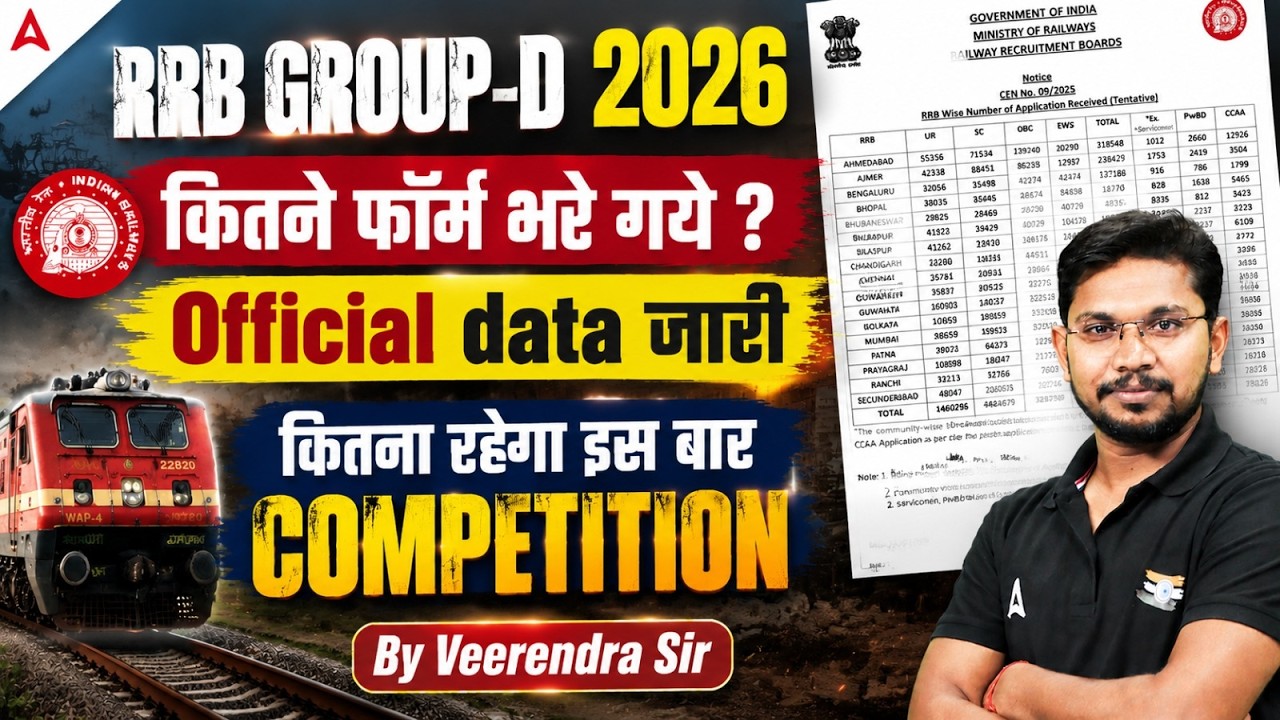 RRB Group D Total Form Fill Up 2026 | RRB Group D Zone Wise Competition | Group D Application Status