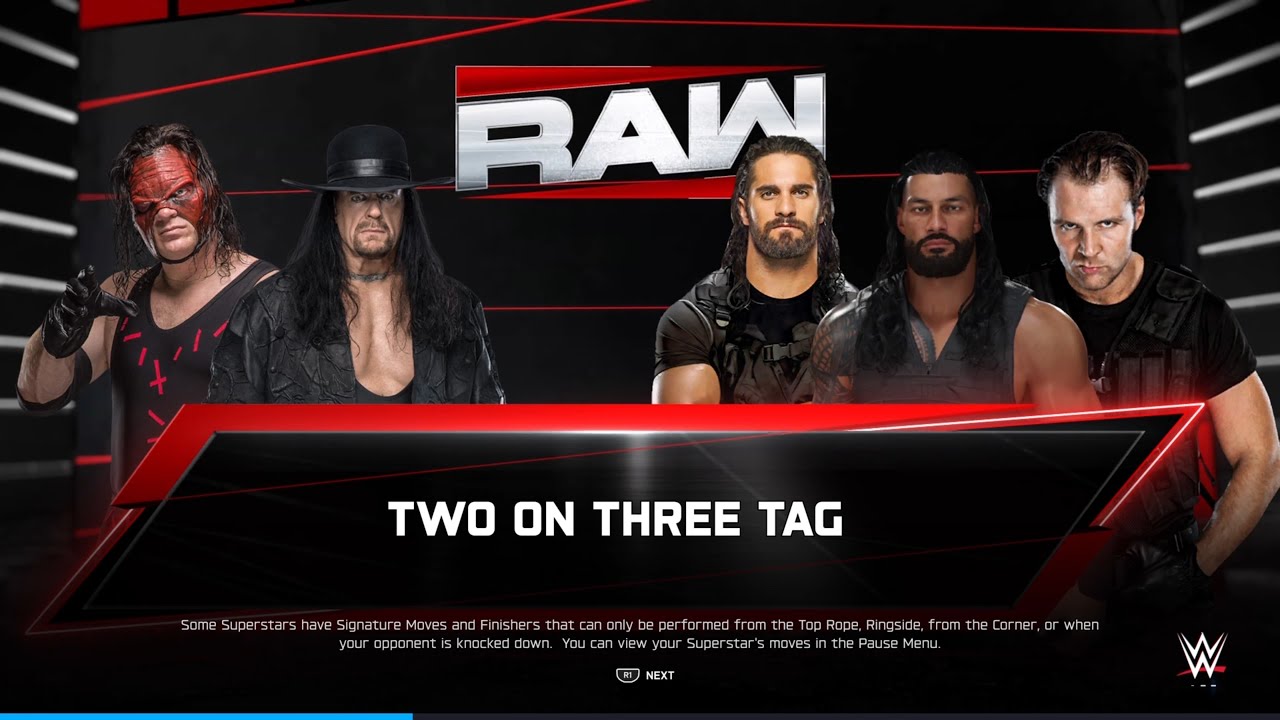 WWE 2k25 The Brothers Of Destruction 🆚 The Shield || RAW Tag Team Match Two ON Three Tag #wwe2k25 