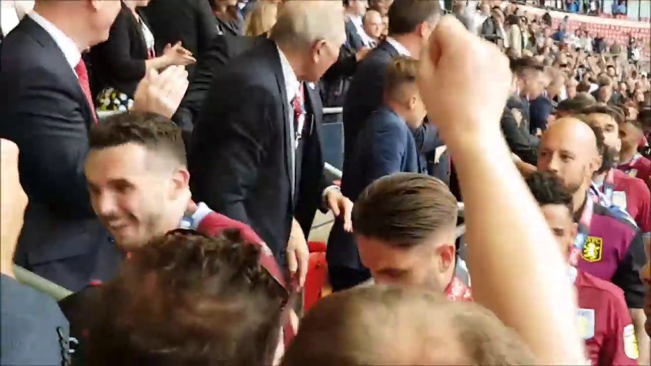 Aston Villa Promoted to the Premier League, Trophy Presentation and Celebrations