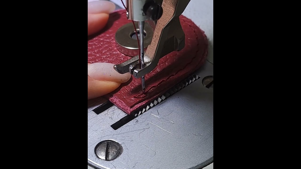 Relaxing Sewing Leather Shopping Bag | ASMR Walking Foot Sewing
