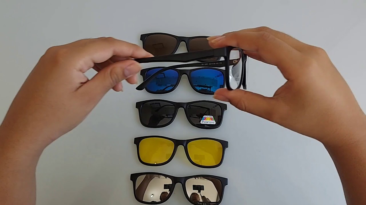 Armação de Óculos para grau Clip on, Multiclips 2291C1