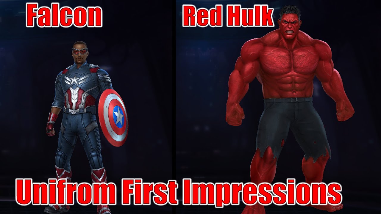 Red Hulk & Falcon Uniform First Impressions! (Marvel Future Fight)