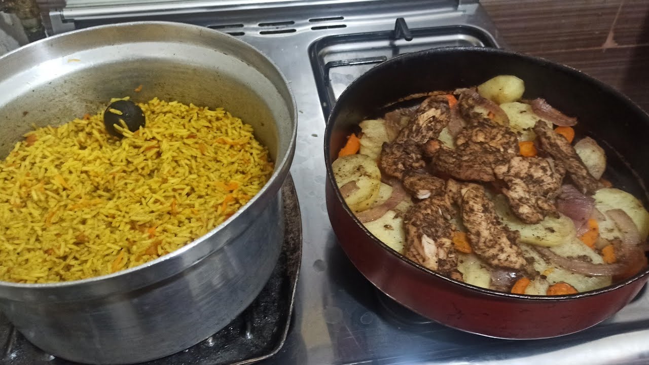 رز بسمتي وفراخ مشويه خفيفه وصحية والطعم حكاية 🍲😋🫕🥩