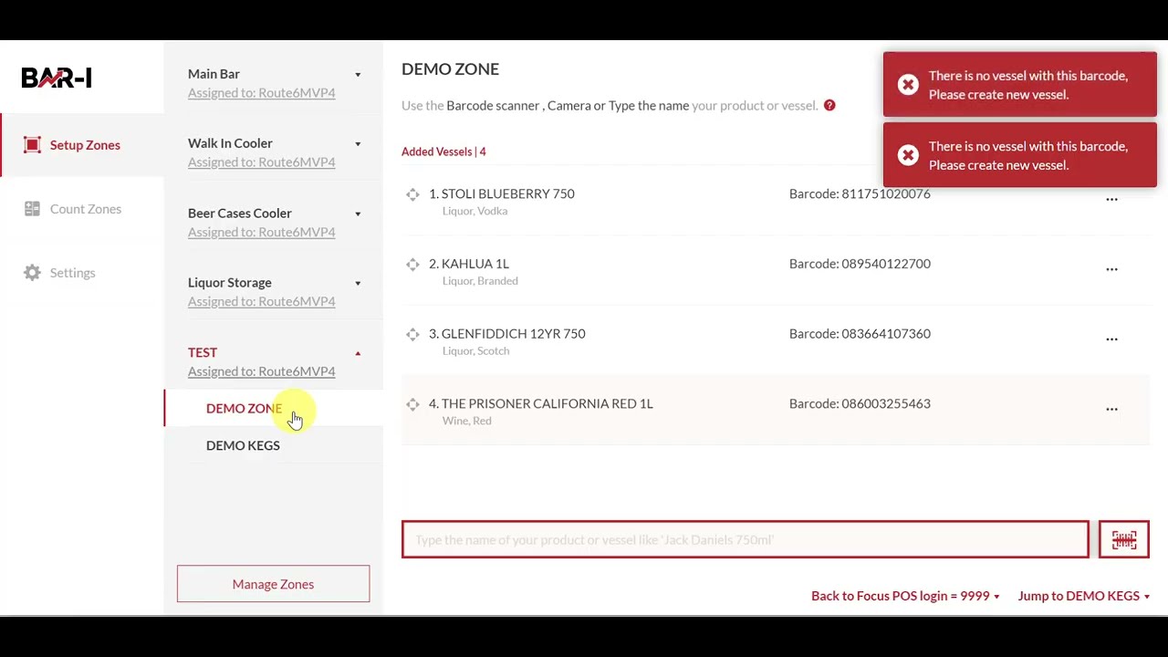 How to add bar inventory items to your counting map