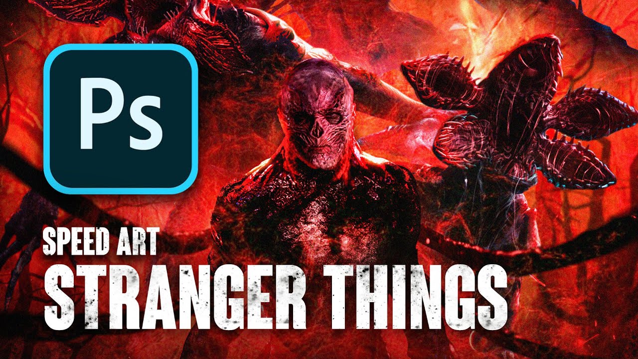 How to make an epic Stranger Things poster in Photoshop || Speed art