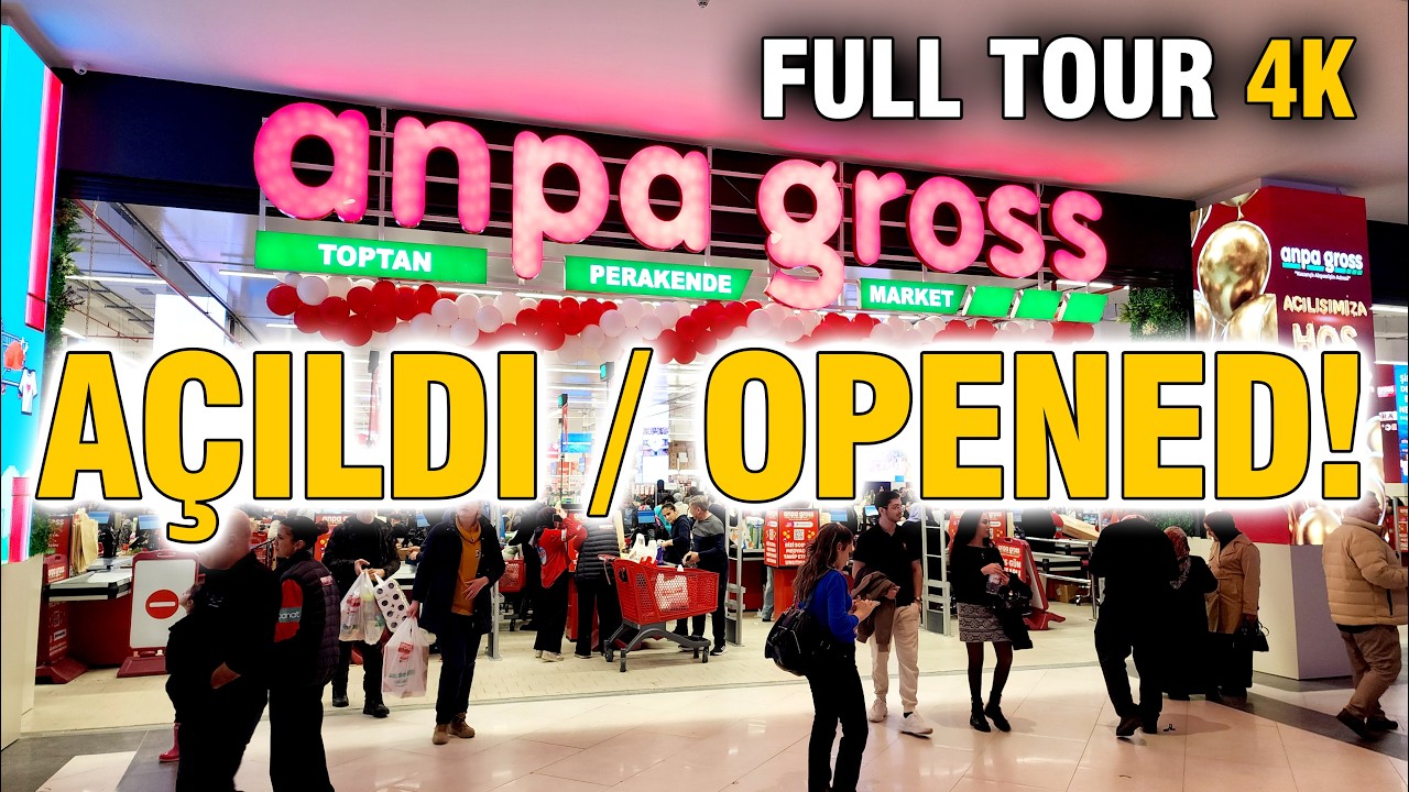 ОТКРЫЛСЯ! Anpa Gross Market Antalya (или уже ЗАКРЫЛСЯ?) | Прогулка по Турции 4K