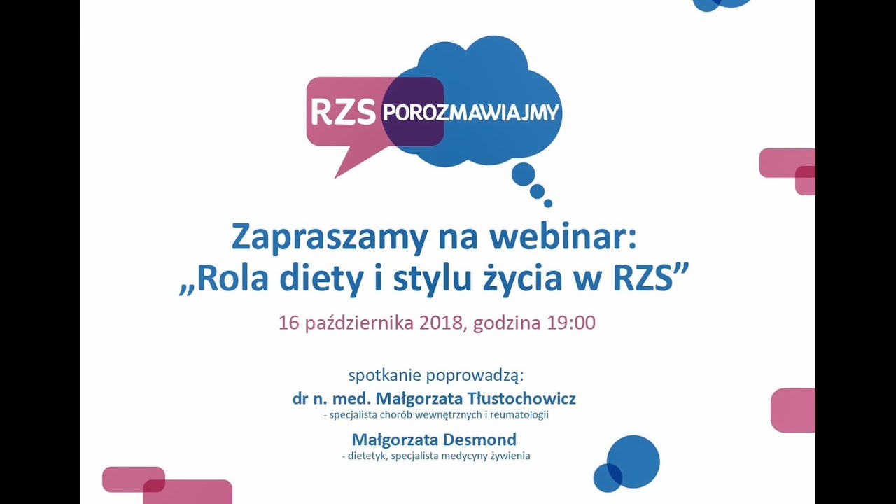 Webinar: Rola diety i stylu życia w RZS