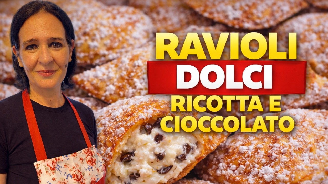 RAVIOLI CON CREMA DI RICOTTA E CIOCCOLATO di Betty e Marco - Ricetta Facile e Veloce