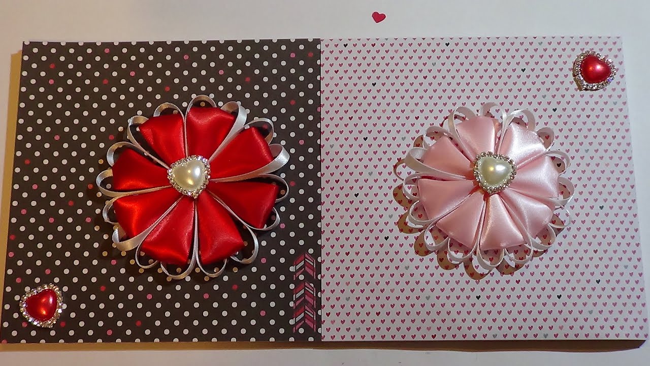 Satin Ribbon Heart Flower Tutorial