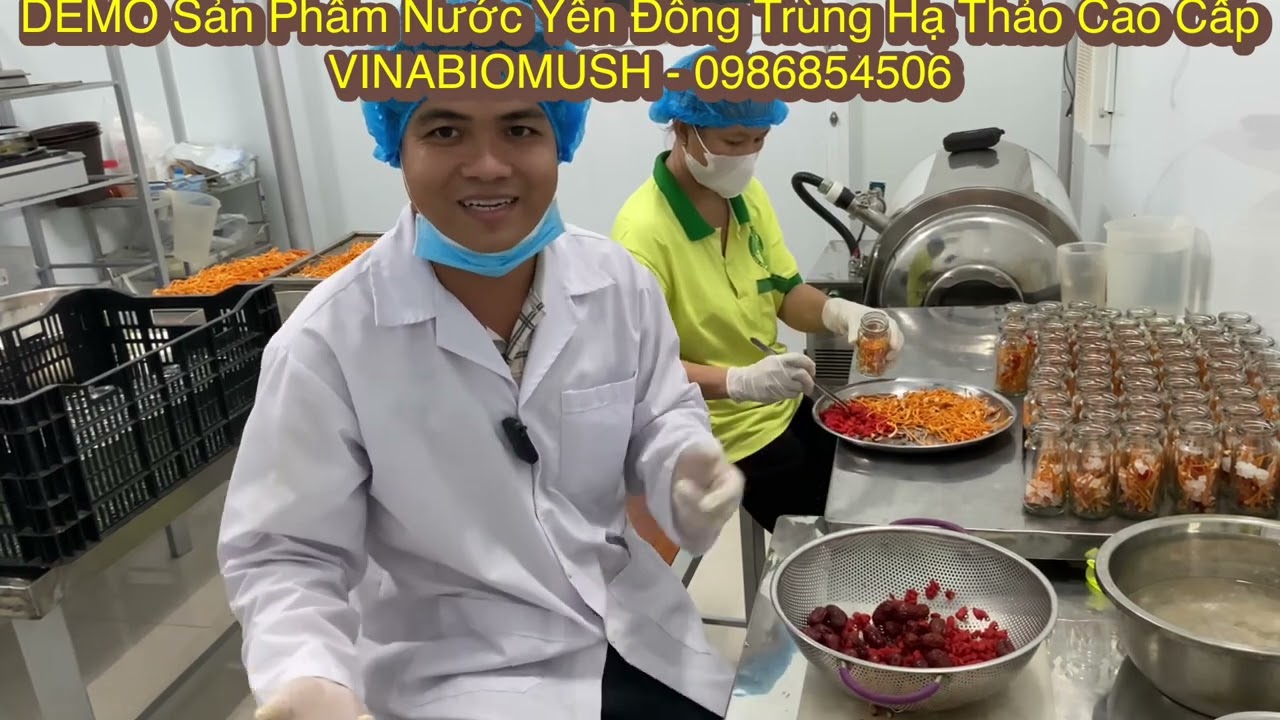 Demo Quy Tr&igrave;nh Sản Xuất Nước Đ&ocirc;ng Tr&ugrave;ng Hạ Thảo CordyWa | VINABIOMUSH