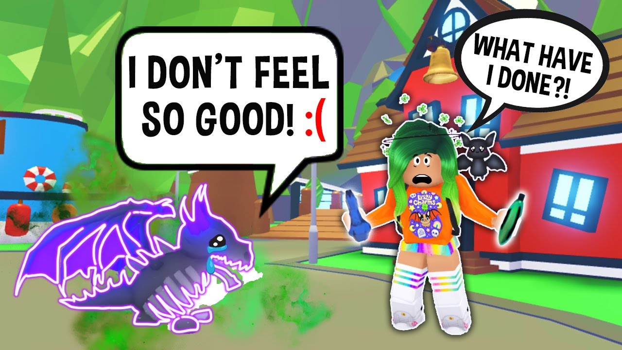 I GAVE MY *MEGA SHADOW DRAGON* EVERY POTION IN THE GAME! DON'T TRY THIS!! *bad idea* Adopt Me Roblox