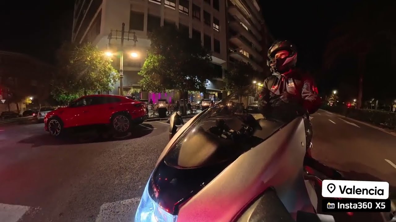[4K] Salida Nocturna | Insta360 X5 | Suzuki Hayabusa | Valencia | @edu_busa