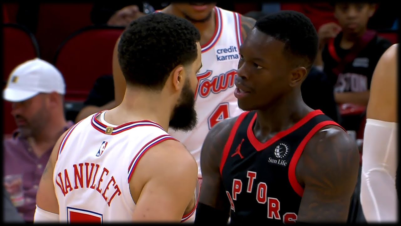Dennis Schröder & Fred VanVleet Funny and Extended Altercation