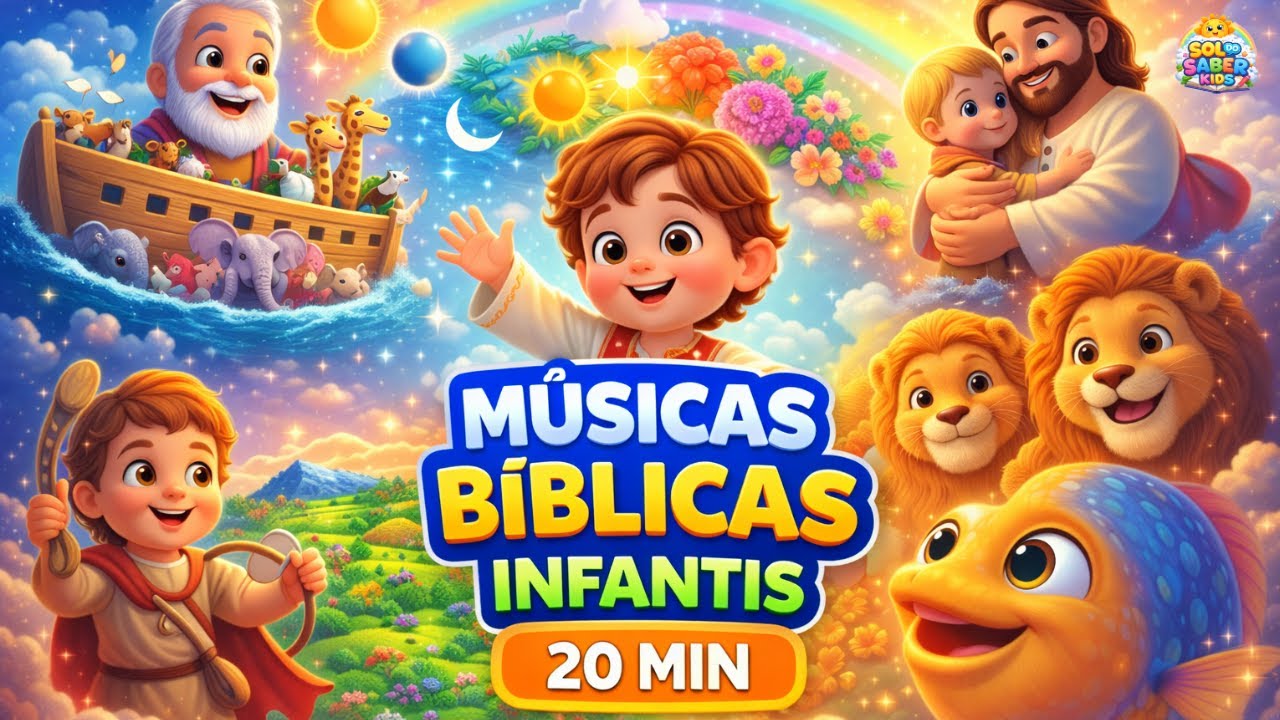 🎵 Músicas Bíblicas Infantis | Aprendendo com a Bíblia | Sol do Saber Kids