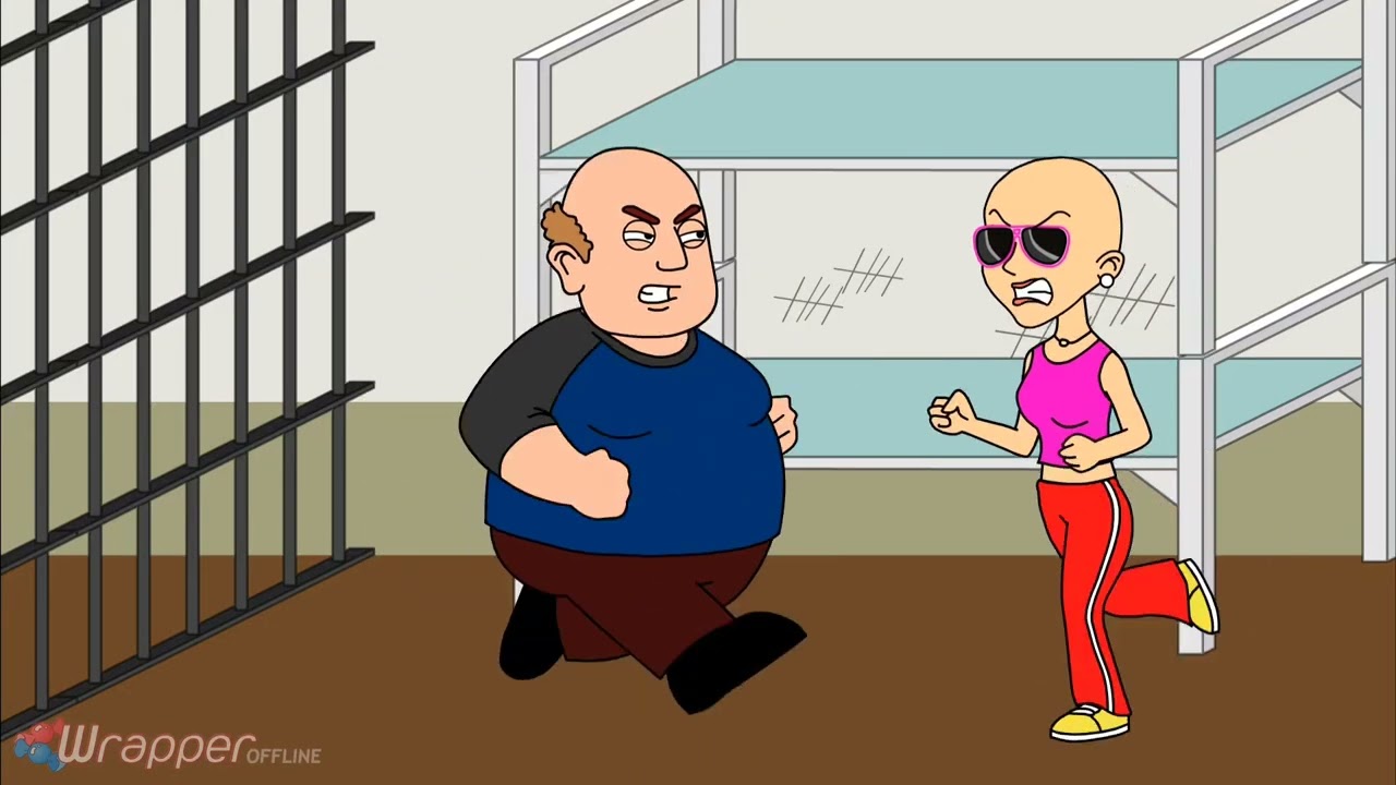 Большой пьяный Билл встречает лысую Карен в тюрьме/Дерутся друг с другом/Обеих разделили по разны...