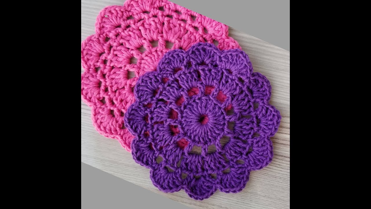 Tığişi Bardak Altlığı (Crochet Coaster) Motif 3