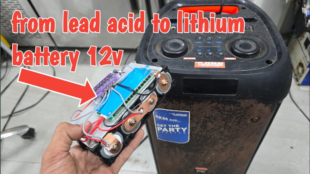Rechargeable speaker mabilis malubat, upgrade battery 12v lead acid to lithium