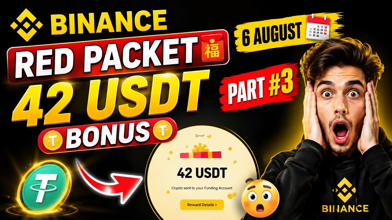 Binance Red Packet Code Today 🚀 | USDT Bonus | Binance Red packet today | August 6 | Part #3