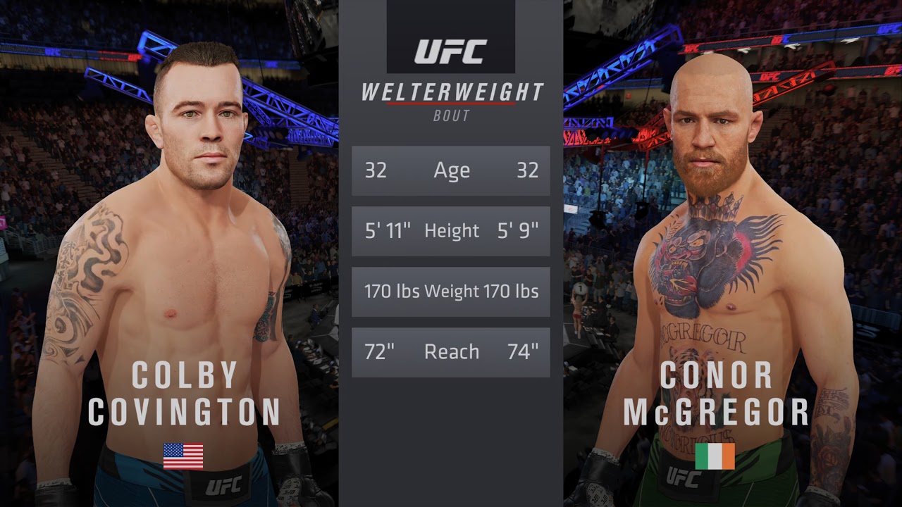 UFC 4 (Next Gen gameplay) Covington vs McGregor PS5 4K HD
