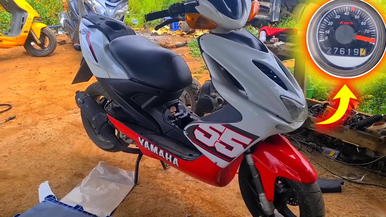اصلاح و تجديد دراجة aerox  توصلنا بيها من مدينة رباط ❤️ تفرج و تولع 👍