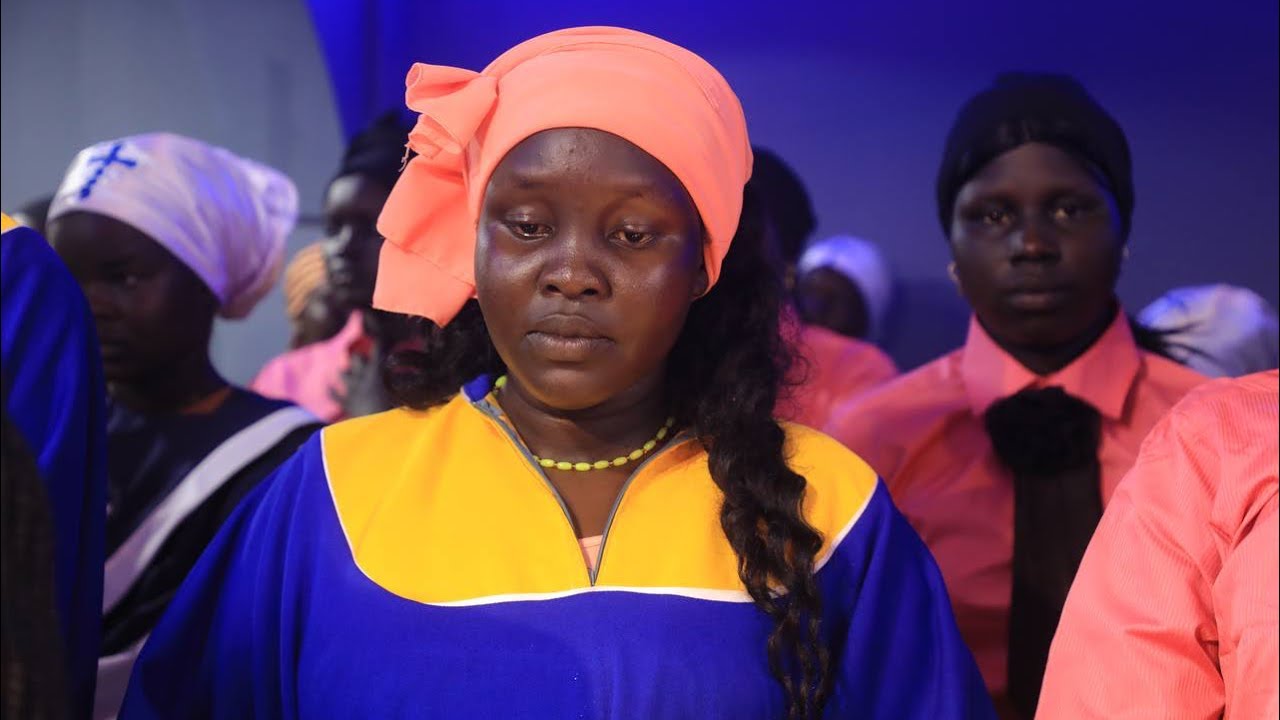 Wal Gile worshiping at Mangaten Juba CTC 